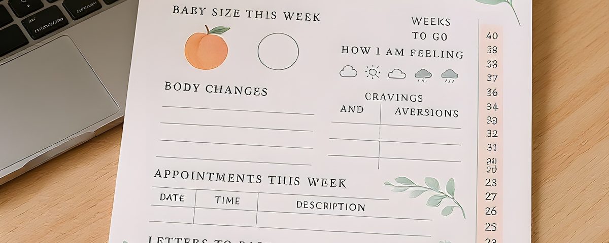 Printable planner pages on a desk